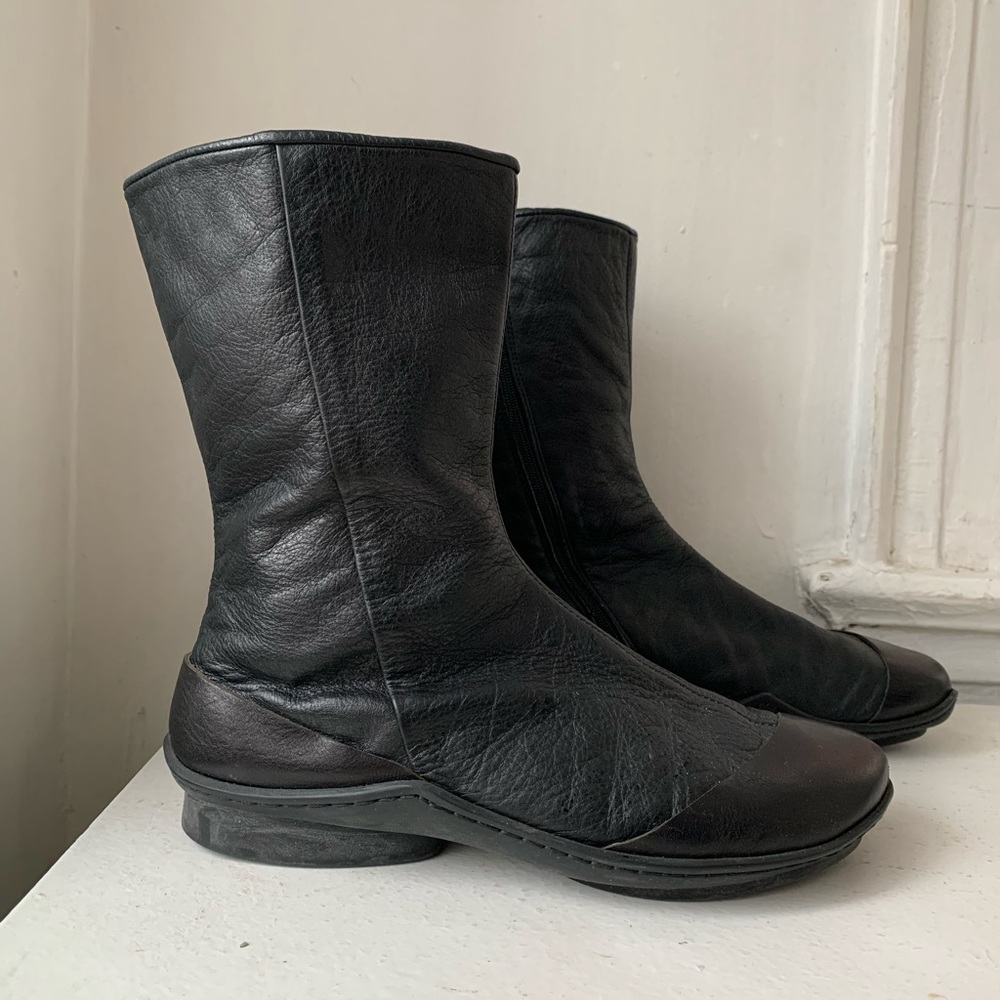 Trippen black boots, rubber sole, size woman’s 40